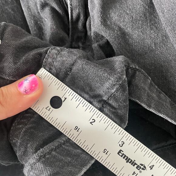 American Eagle Shorts Women 2 High Rise Pleated Denim Casual Classic Paperbag - Picture 4 of 8